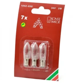 Ampoules 34V 3W Pour Chandelier 7 Lampes - Konstsmide 1042-030