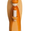 Ange De Noël En Bois Jaune Avec Bougie