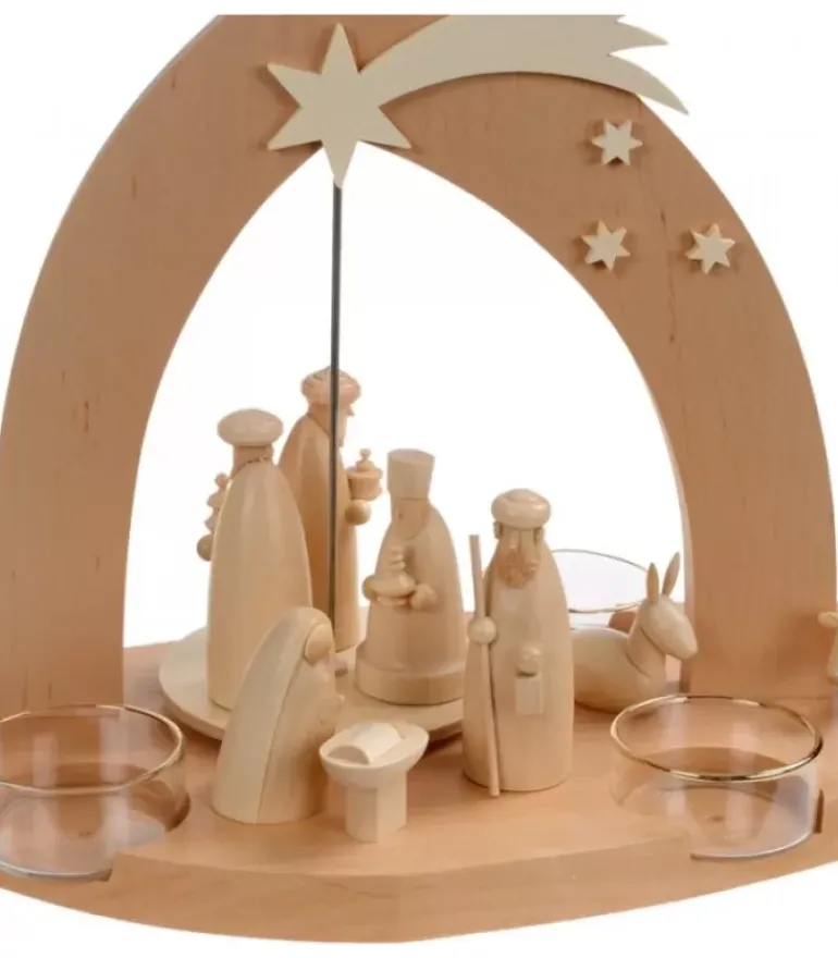 Arche Pyramide Moderne De Noël En Bois D'Aulne