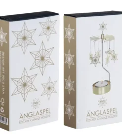 Bougeoir Carrousel Etoiles Dorees