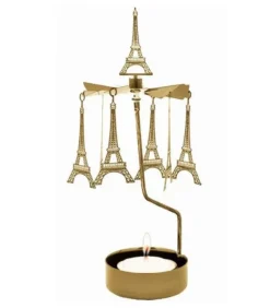 Bougeoir Carrousel Tour Eiffel Dore