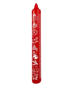 Bougie De L'Avent Graduee Rouge, 24 Jours