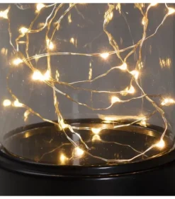 Boule En Verre Lumineuse Décorative A Led, 17 Cm