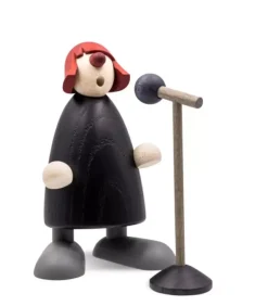 Figurine Jazz, Chanteuse Devant Micro