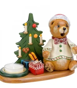 Figurine Porte Encens Ourson Et Bougeoir