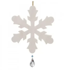 Grand Flocon De Neige A Suspendre Avec Cristal Swarovski 12 Cm