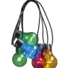 Guirlande Lumineuse De Terrasse 10 M Extensible, 10 Ampoules Multicolores
