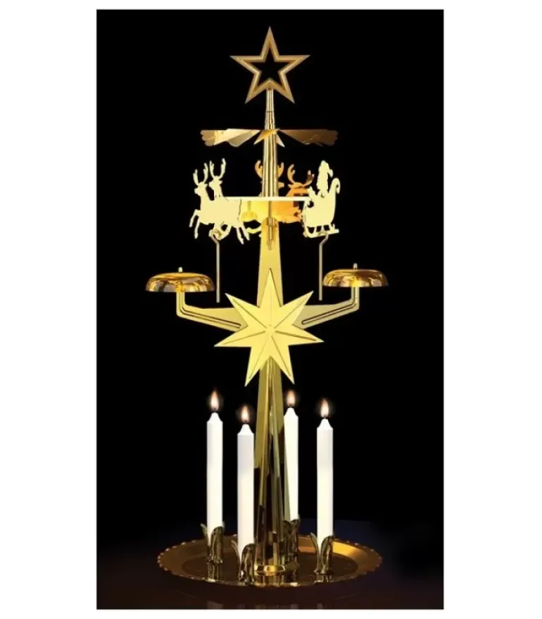 Kit Carillon Père Noël Dore + Bougies