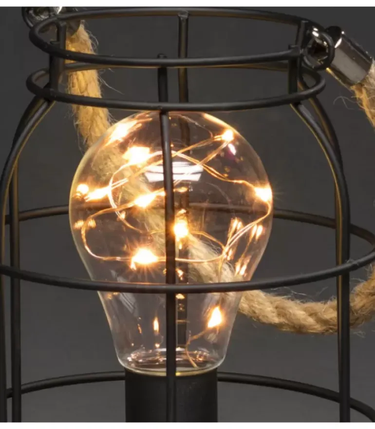 Lanterne Lumineuse A Led En Metal, Ronde, 18 Cm