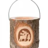 Lanterne Photophore En Bois, Cerf En Foret