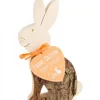 Lapin En Bois Assis, 11 Cm