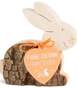 Lapin En Bois Couche, 9 Cm