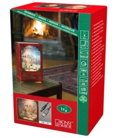 Livre De Noël Lanterne À Neige, Père Noël Dans Un Traineau