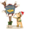 Livreur De Journaux, Chien - Village De Noël Miniature