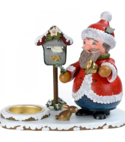 Personnage Porte Encens Père Noël Avec Bougeoir