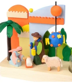 Petit Carrousel En Bois Crèche De Noël