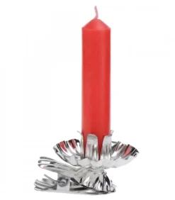 Pince A Bougie Pour Sapin En Metal Argente