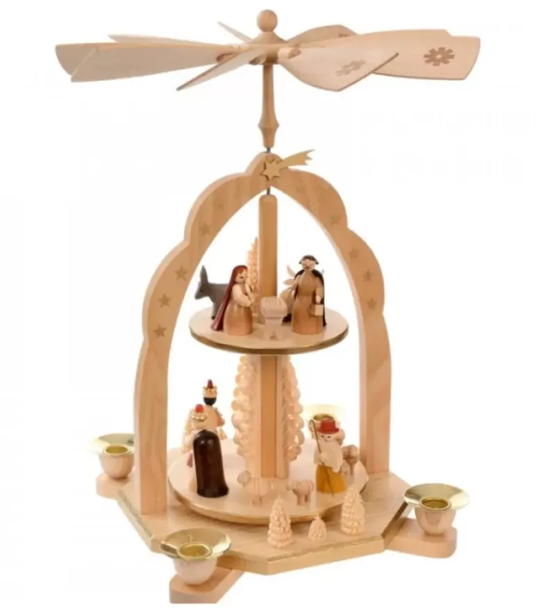 Pyramide Avec Scene De Crèche De Noël Complete