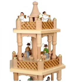 Pyramide De Noël 2 Etages Avec Personnages Couleur