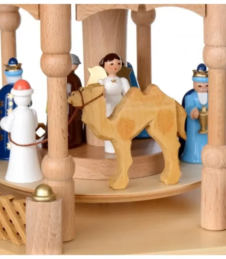 Pyramide De Noël 2 Etages Avec Personnages Couleur