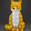 Renard Lumineux A Led En Acrylique, 40 Cm
