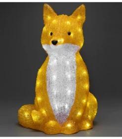 Renard Lumineux A Led En Acrylique, 40 Cm