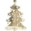 Sapin De Noël Design, Metal Dore, 19 Cm
