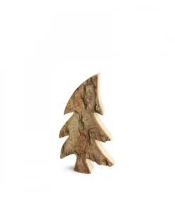 Sapin En Bois, Forme Penchee 9 Cm