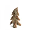 Sapin En Bois, Forme Penchee, 15 Cm