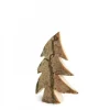 Sapin En Bois, Forme Penchee, 12 Cm