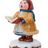 Village De Noël Miniature, Fillette Chantant Noël